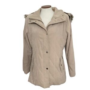 FLEET STREET Women’s Classic Down Coat w/Faux-Fur Hood NWOT